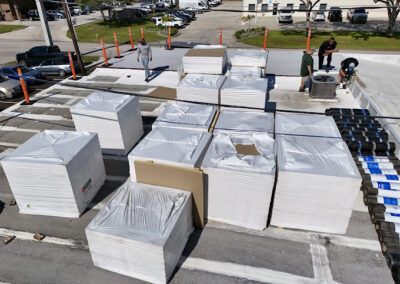 Our talented install team prepping for another quality flat roof install for a commercial project