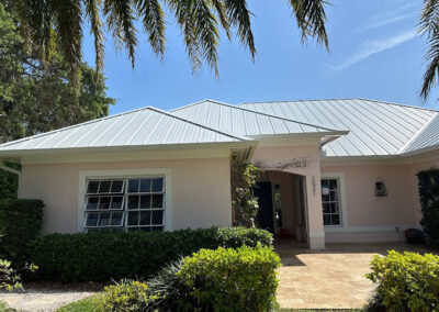 Re-roof residential project featuring a Tri County Metals' standing seam metal roof